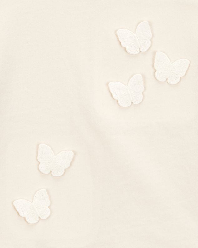 Product image 2 of Toddler Butterfly Short-Sleeve Top - Ivory