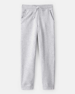 Product image 1 of Boys Solid Fleece Drawstring Joggers - Grey