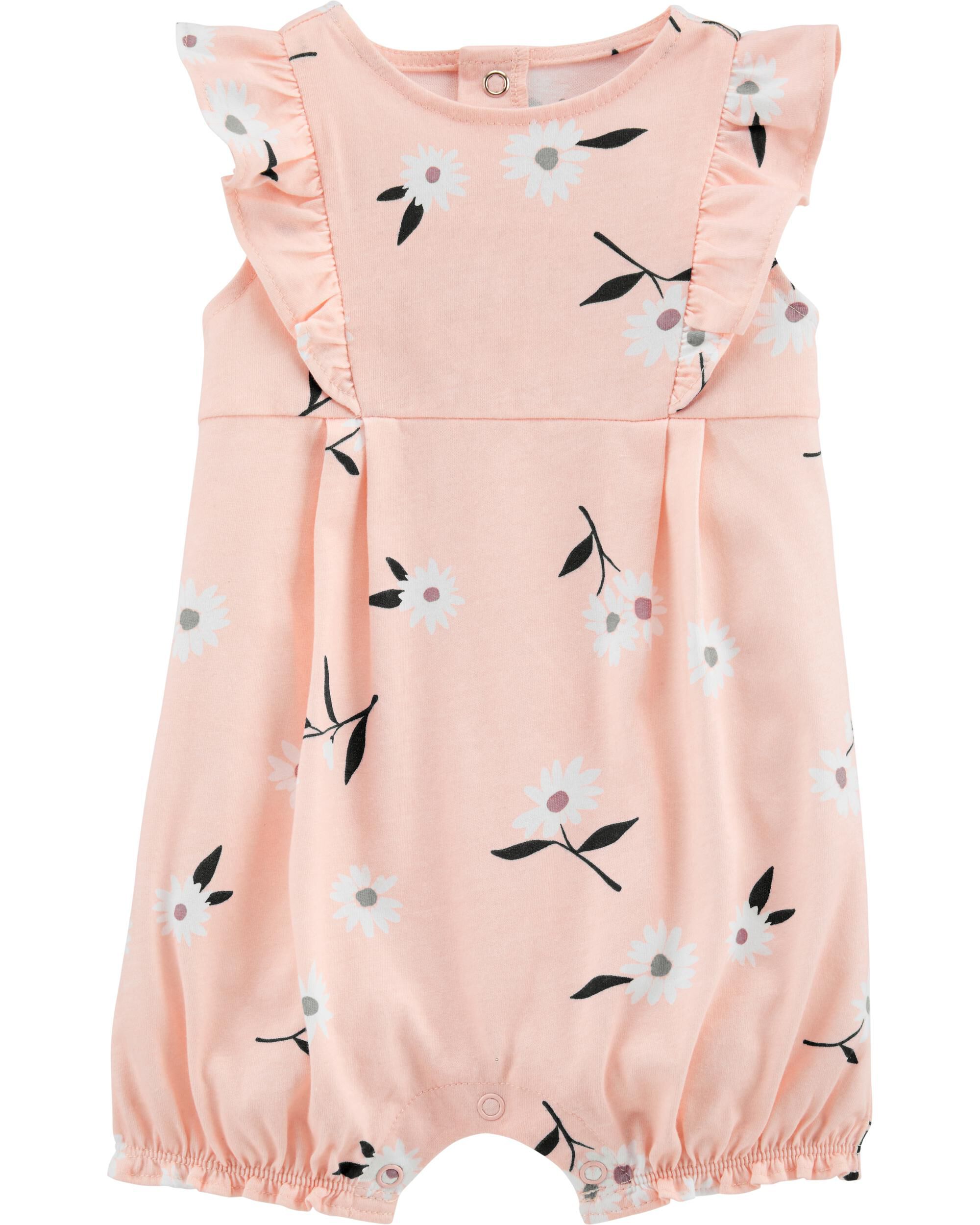 NEW Carter/'s Baby Girls Blue Floral Romper Size 3M 6M 9M 12M
