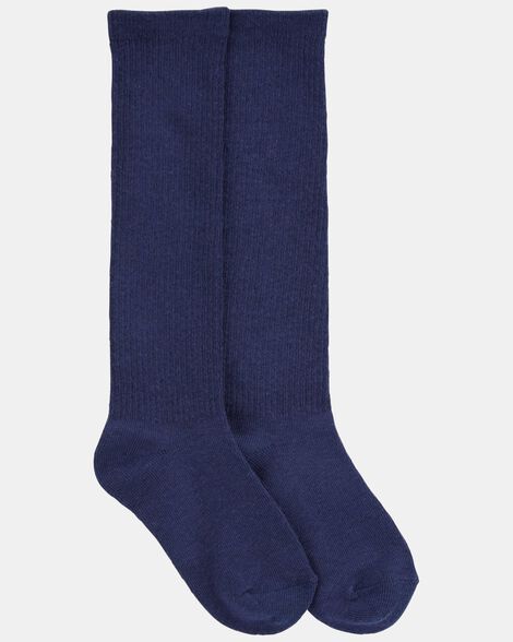 girls 2-pack mid-length socks - blue