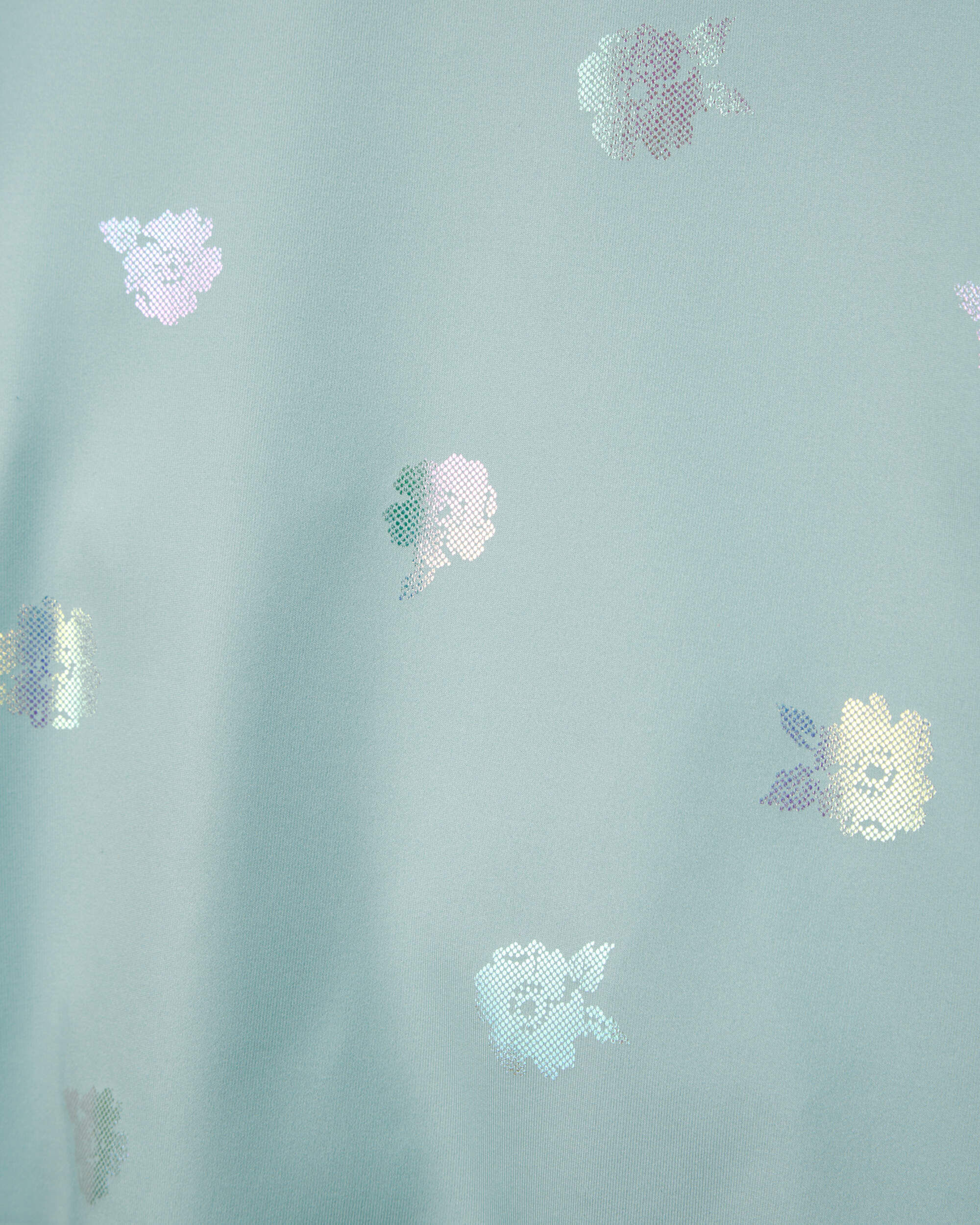 Kid Floral-Print Long-Sleeve Top - Aqua