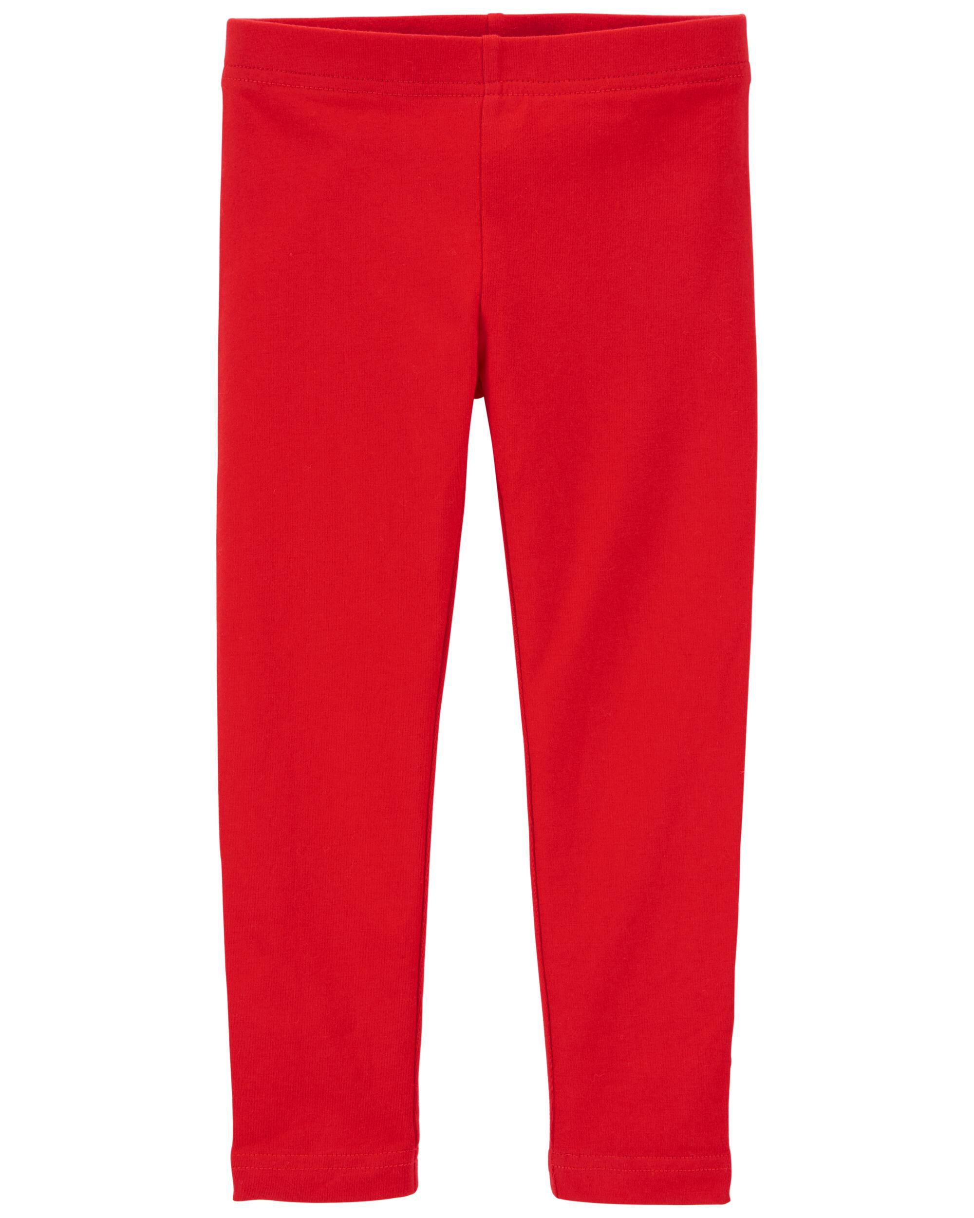 Toddler red leggings top