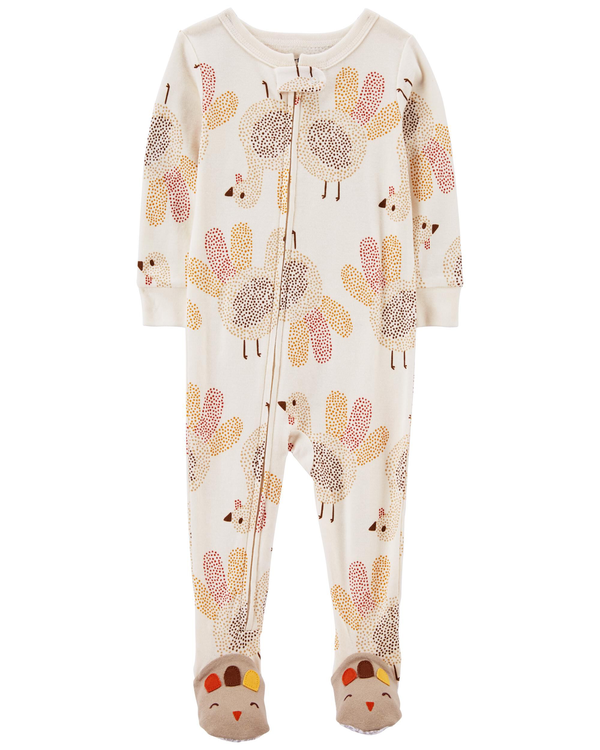 Baby 1 Piece Thanksgiving 100 Snug Fit Footie Pajamas Carter s Carter s