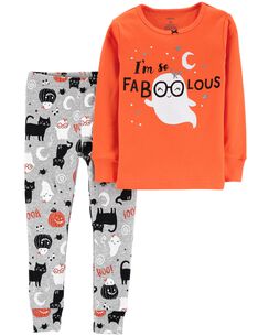 2 piece halloween snug fit cotton pjs