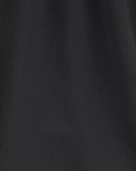 Toddler Solid Active Mesh Shorts - Black