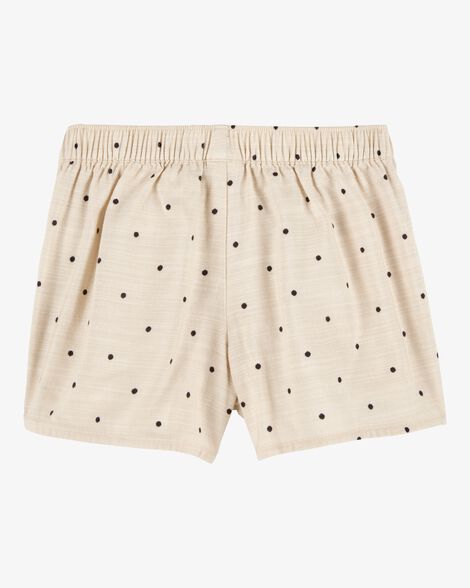  Product image 3 of Toddler Polka Dot Linen Look-alike Skort - Tan