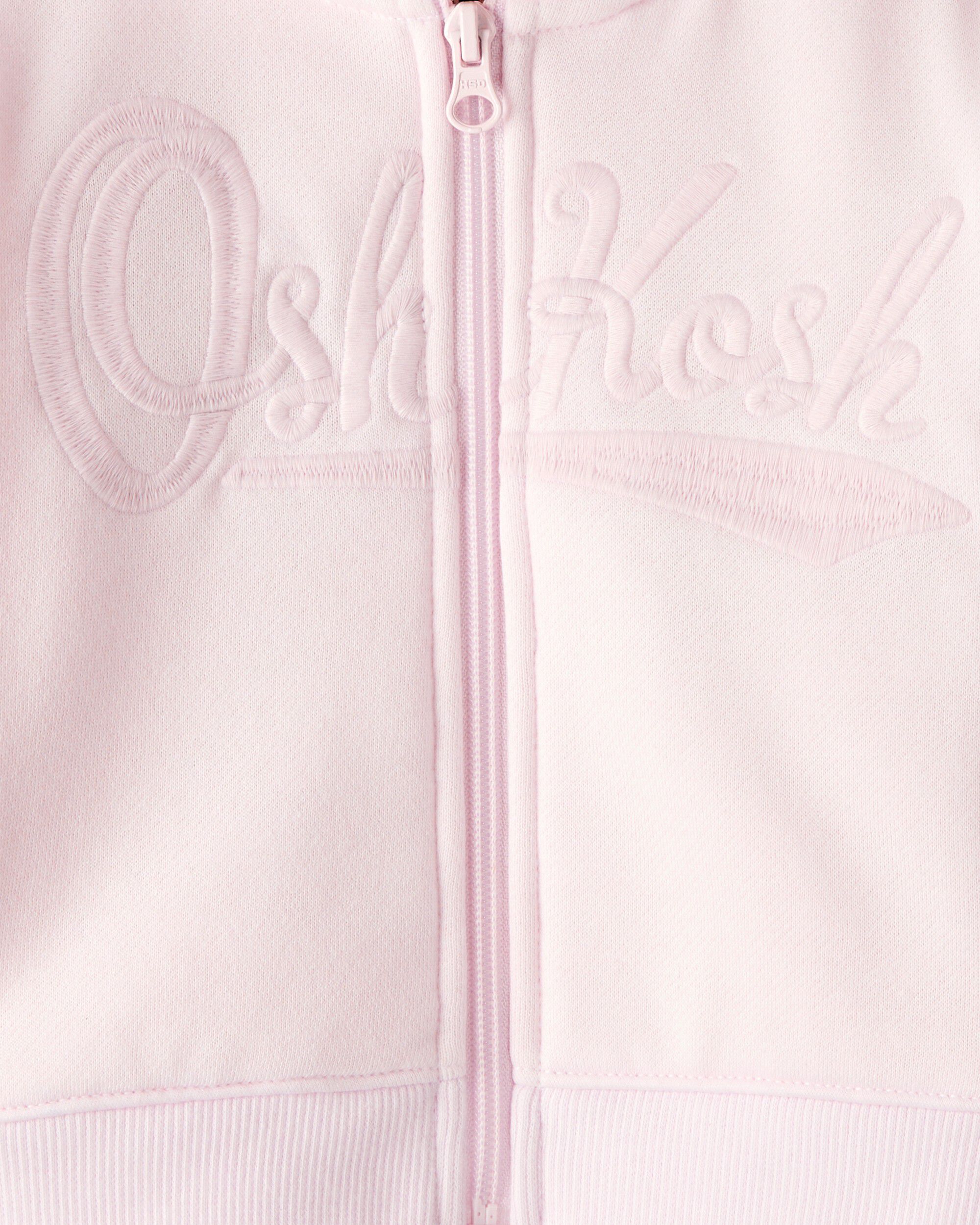 Baby Girl Hooded Zip-Up Jacket - Pink