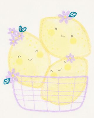 Product image 2 of Toddler Short-Sleeve Lemon Fashion Top - Ivory