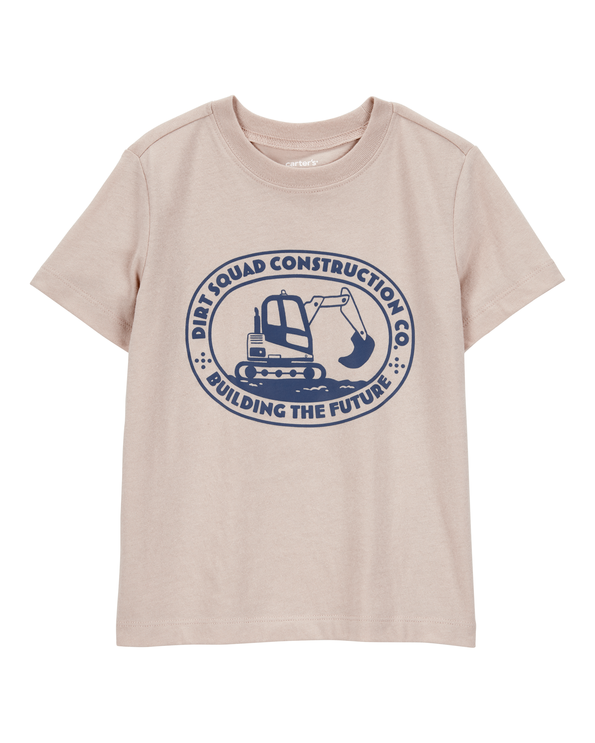 Toddler Boy Construction Short-Sleeve Graphic Tee - Tan