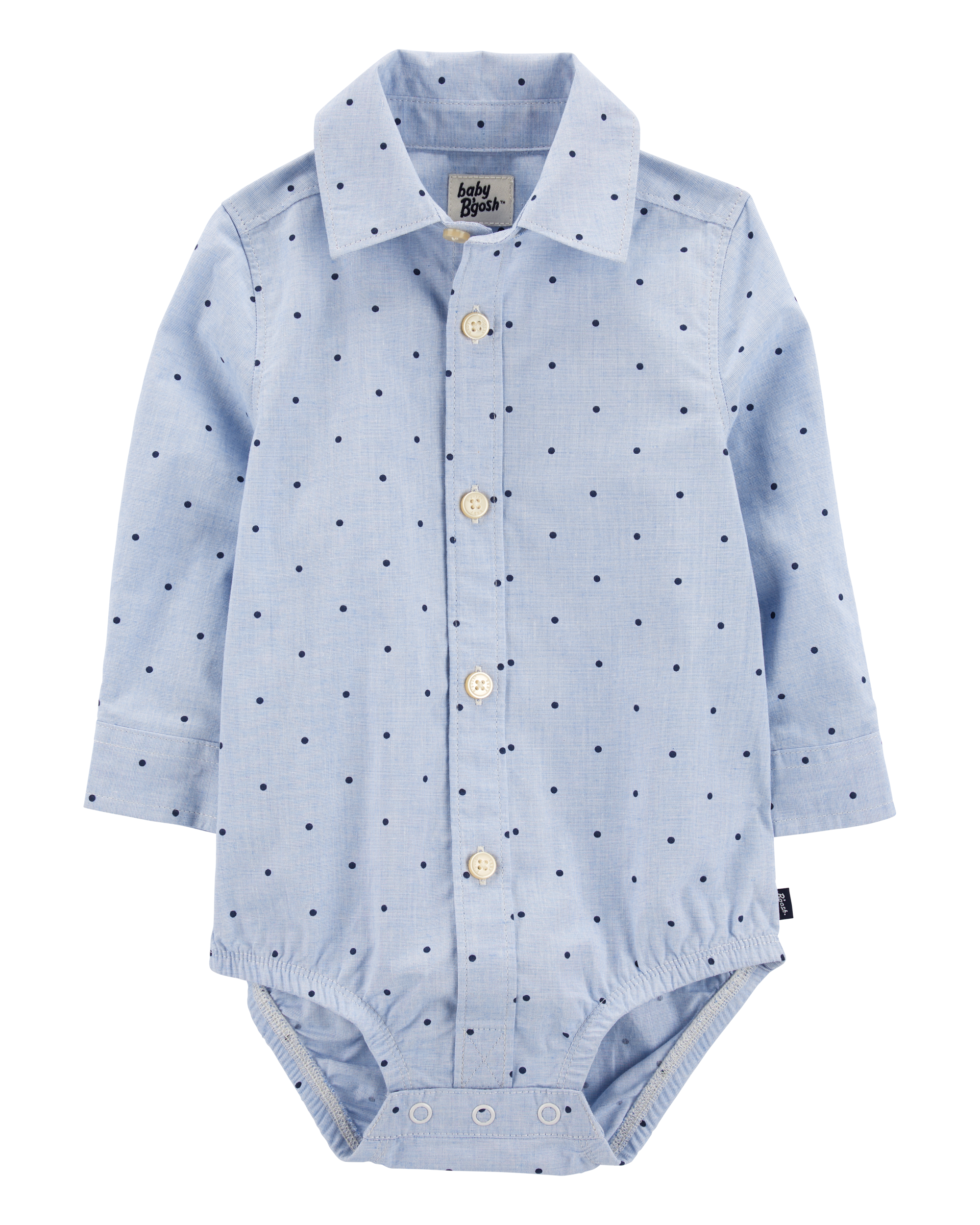 Baby Polka-Dot Button-Front Bodysuit