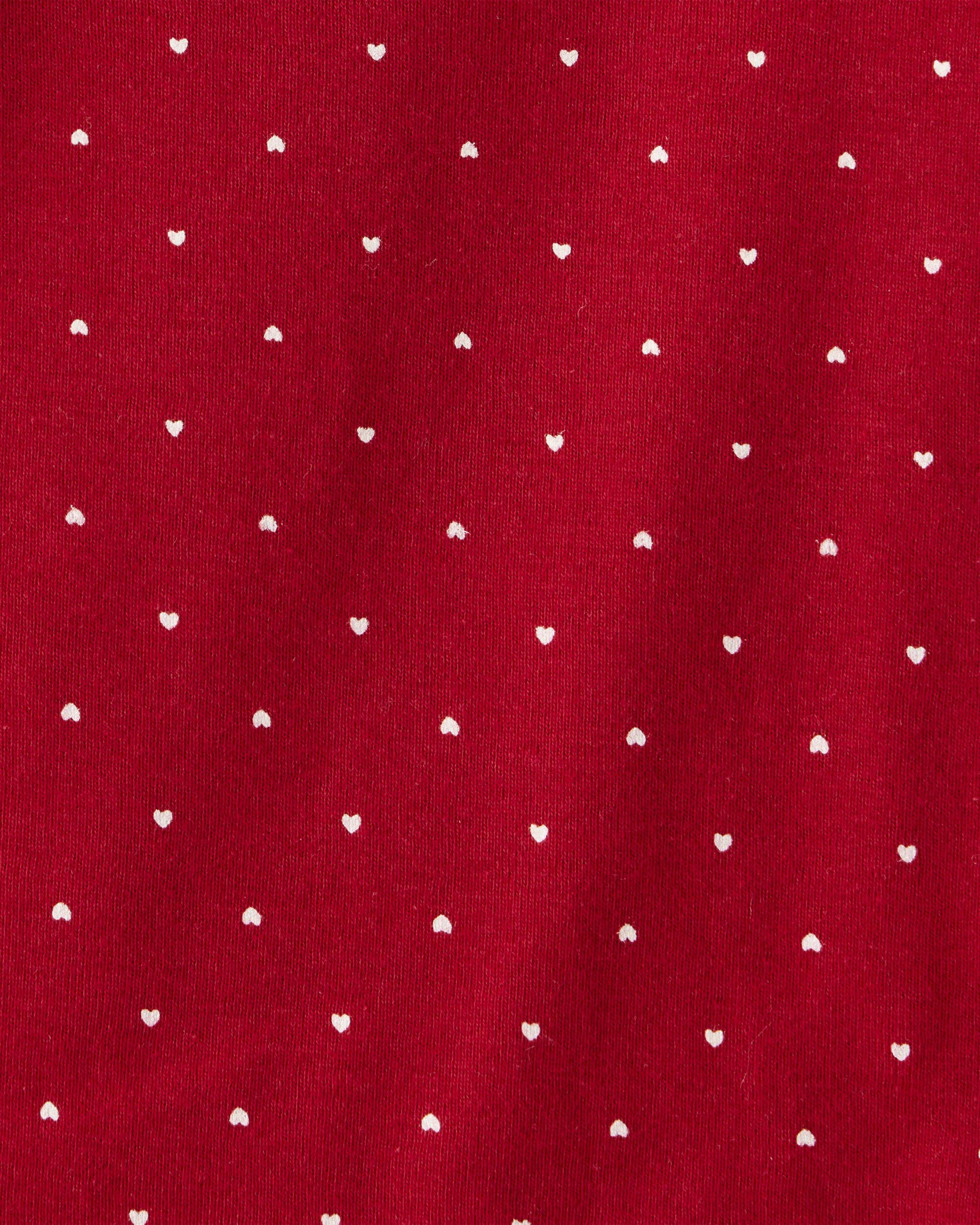 Baby Girl 4-Pack Leopard Print Cotton Long-Sleeve Multipack Bodysuits - Red/White