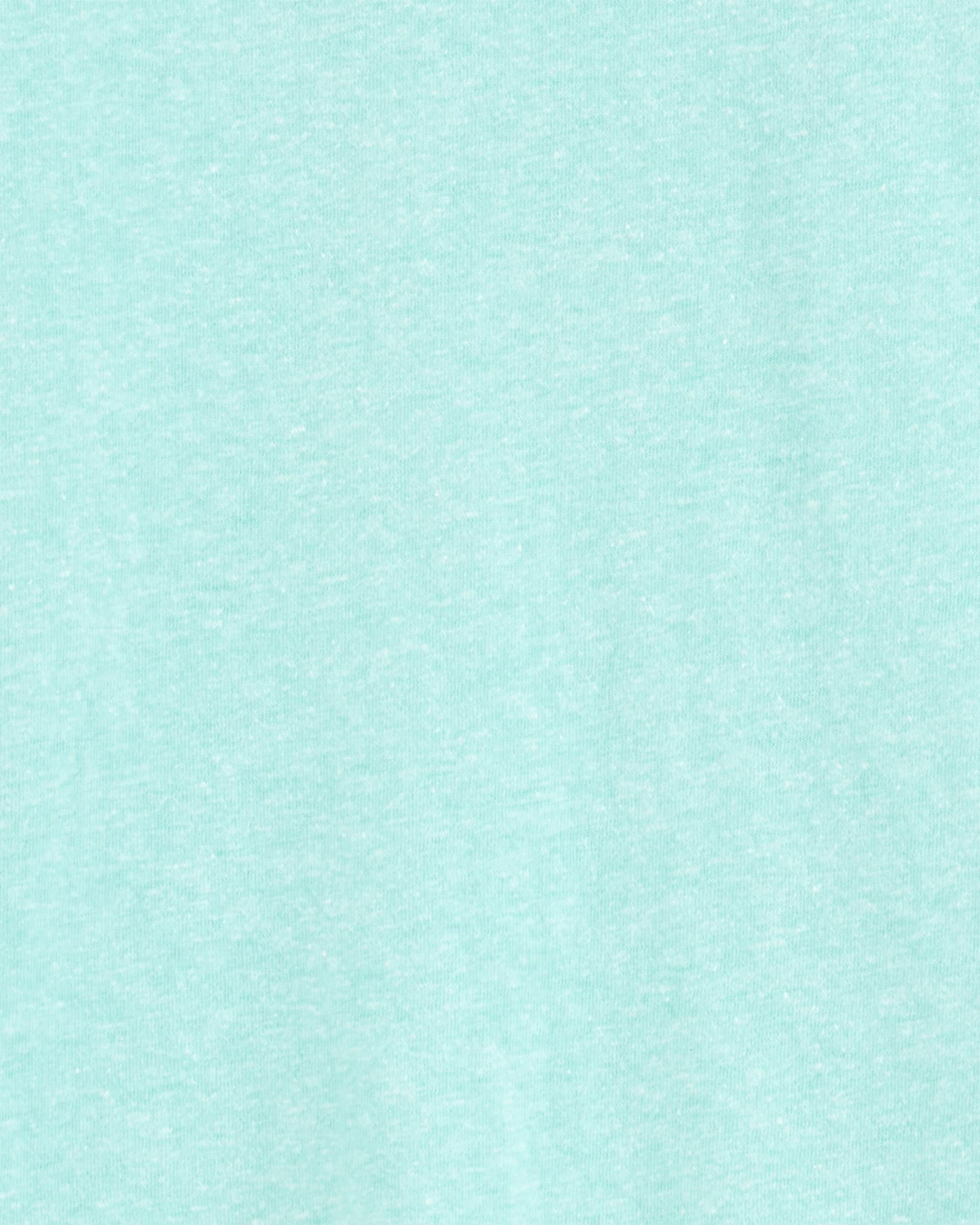 Kid Pocket Henley Tee - Turquoise