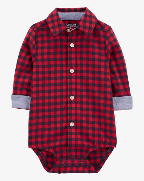  Product image 1 of Baby Plaid Button-Front Bodysuit