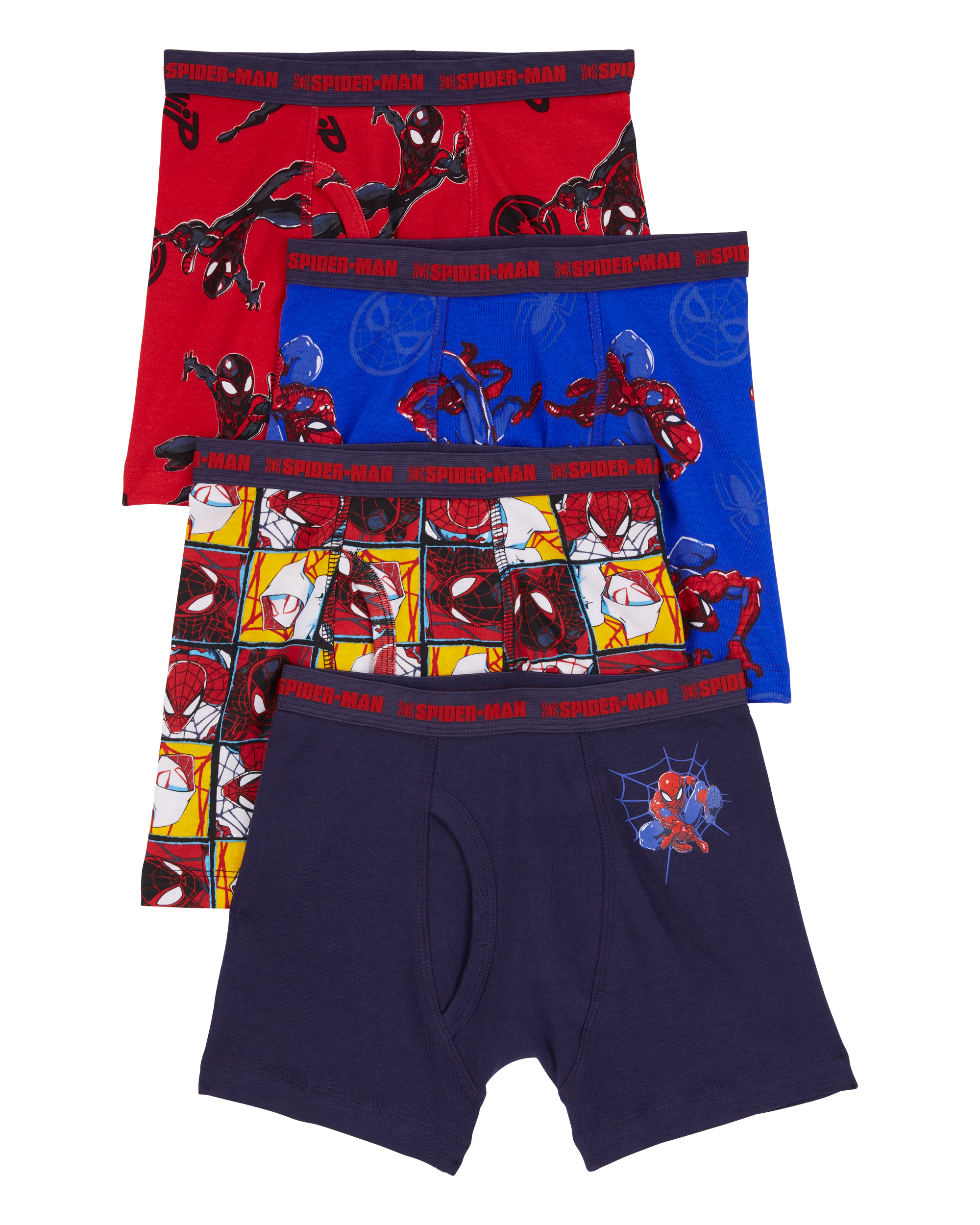 Kid 4-Pack Spider-Man Boxer Briefs Underwear