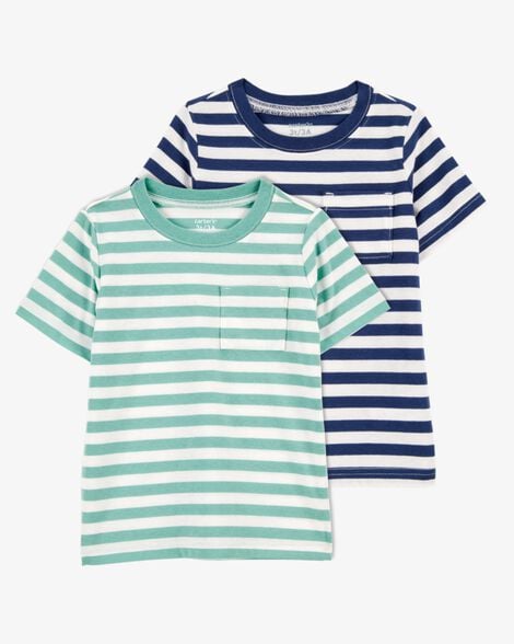 Product image 1 of Baby 2-Pack Striped Short-Sleeve Tees