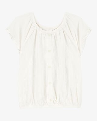 Product image 1 of Kid Short-Sleeve Solid Fashion Top - Ivory