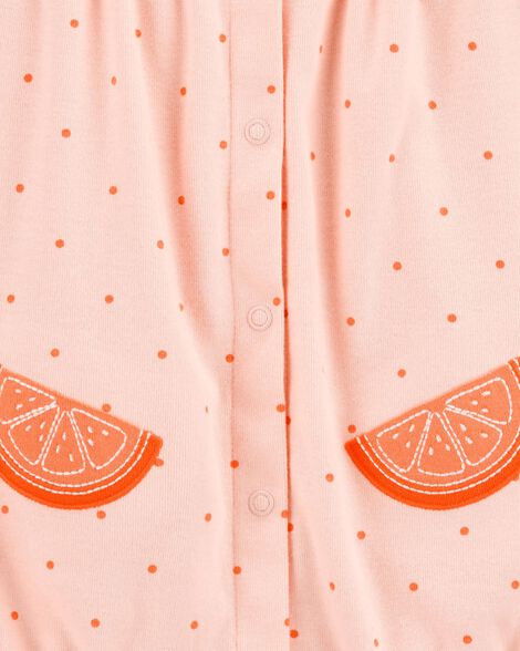  Product image 2 of Baby Cotton Short-Sleeve Romper - Orange