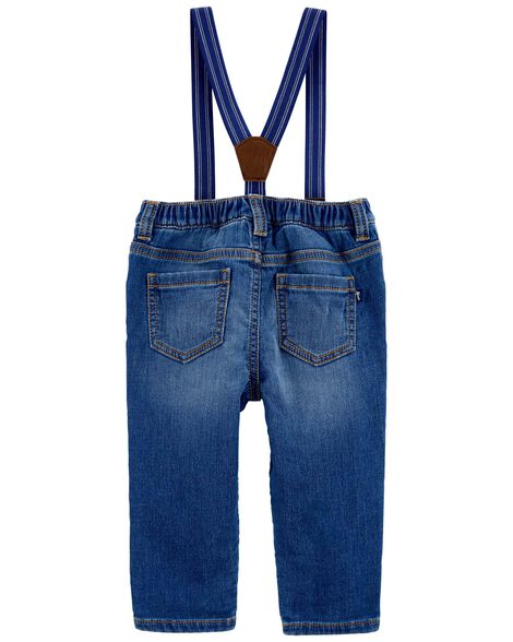  Product image 2 of Baby Knit-Denim Suspender Pants