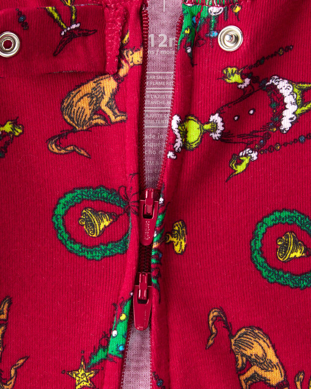Product image 2 of Baby Dr. Seuss™ The Grinch Print 100% Cotton Long-Sleeve Snug Fit 1-Piece Pajamas - Red