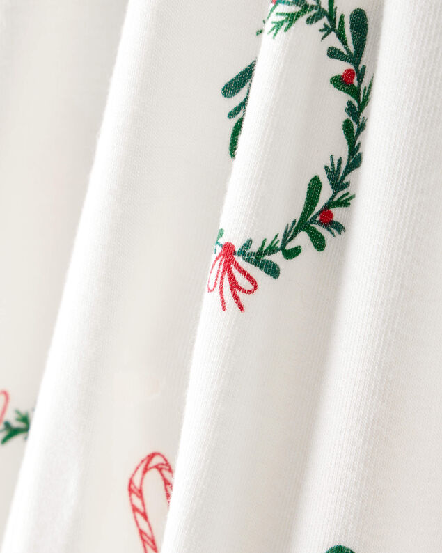 Product image 2 of Baby Girl Wreath Print PurelySoft Short-Sleeve Bodysuit Dress - White