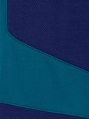 Turquoise - Kid Colorblock Active Mesh Pants - Navy, Selected