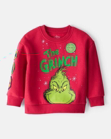toddler boy christmas dr. seuss™ the grinch pullover sweatshirt - red