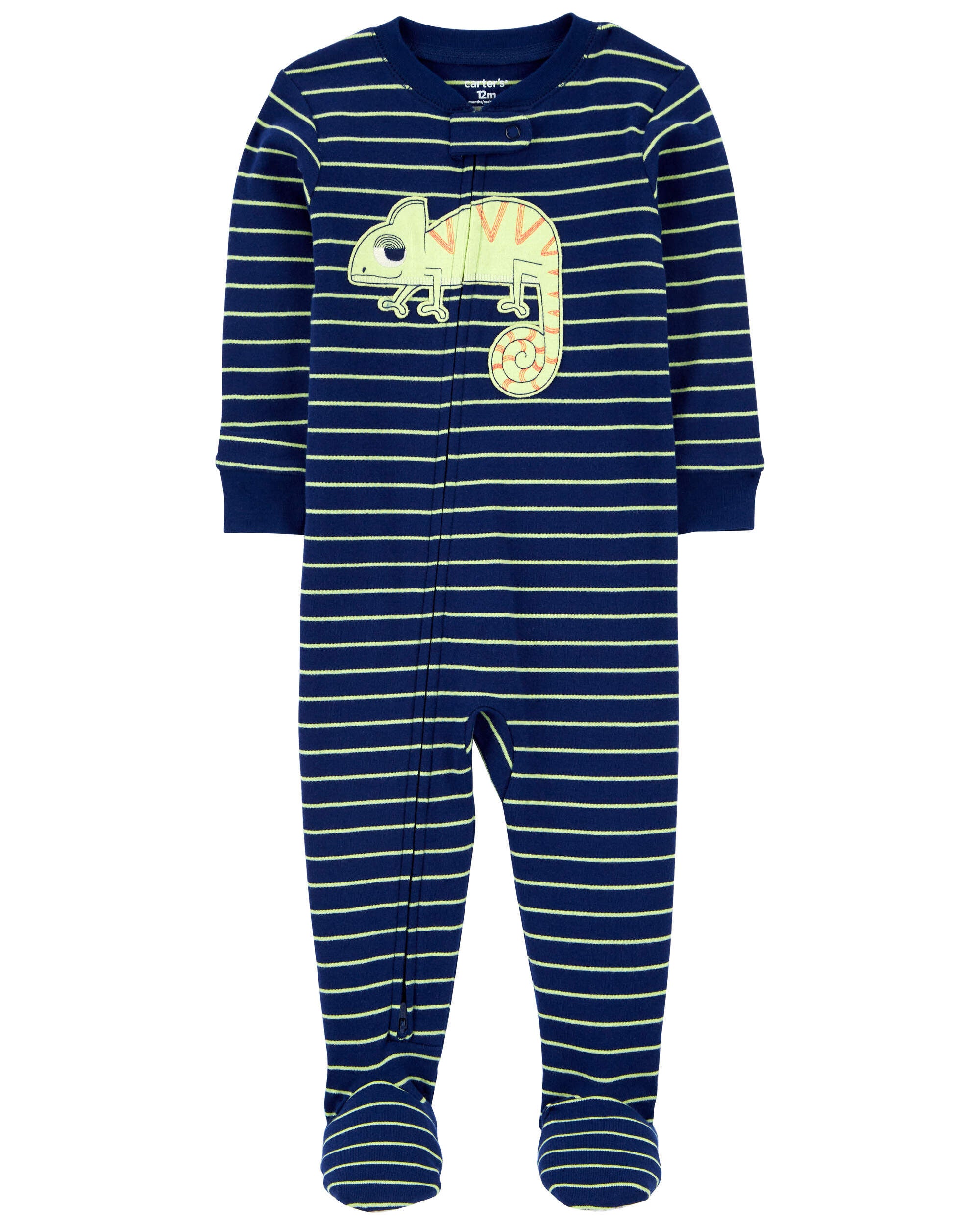 Toddler 1 Piece Chameleon 100 Snug Fit Cotton Footie Pajamas Carter s Carter s