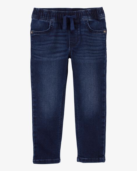 Product image 1 of Toddler Knit-Like Denim Drawstring Jeans