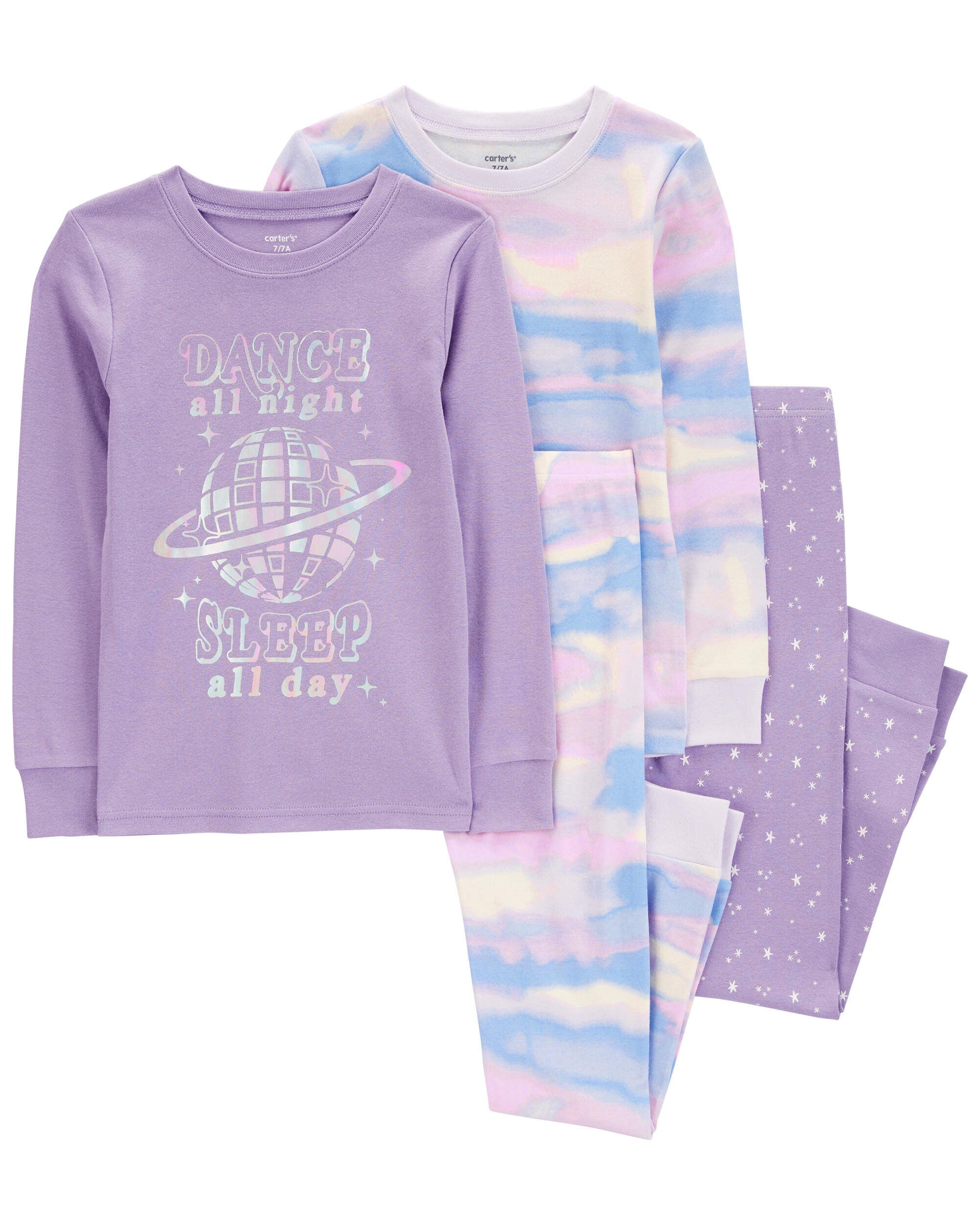 Kid 4 Piece Dance All Night 100 Snug Fit Cotton Pajamas