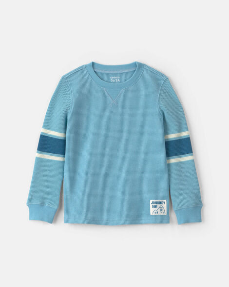 toddler boy thermal long-sleeve t-shirt - blue