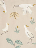 Multi - Baby 2-Piece Bird Print Long-Sleeve Tee & Overall Set, Selected