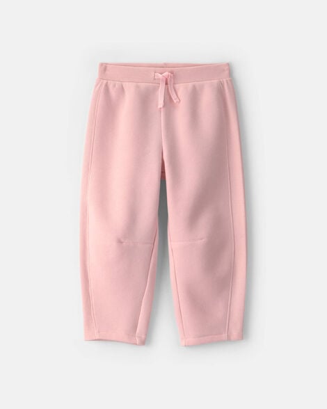 toddler girl fleece joggers - pink