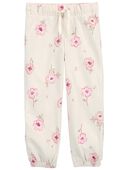 Ivory - Baby Floral Pull-On Joggers, Selected
