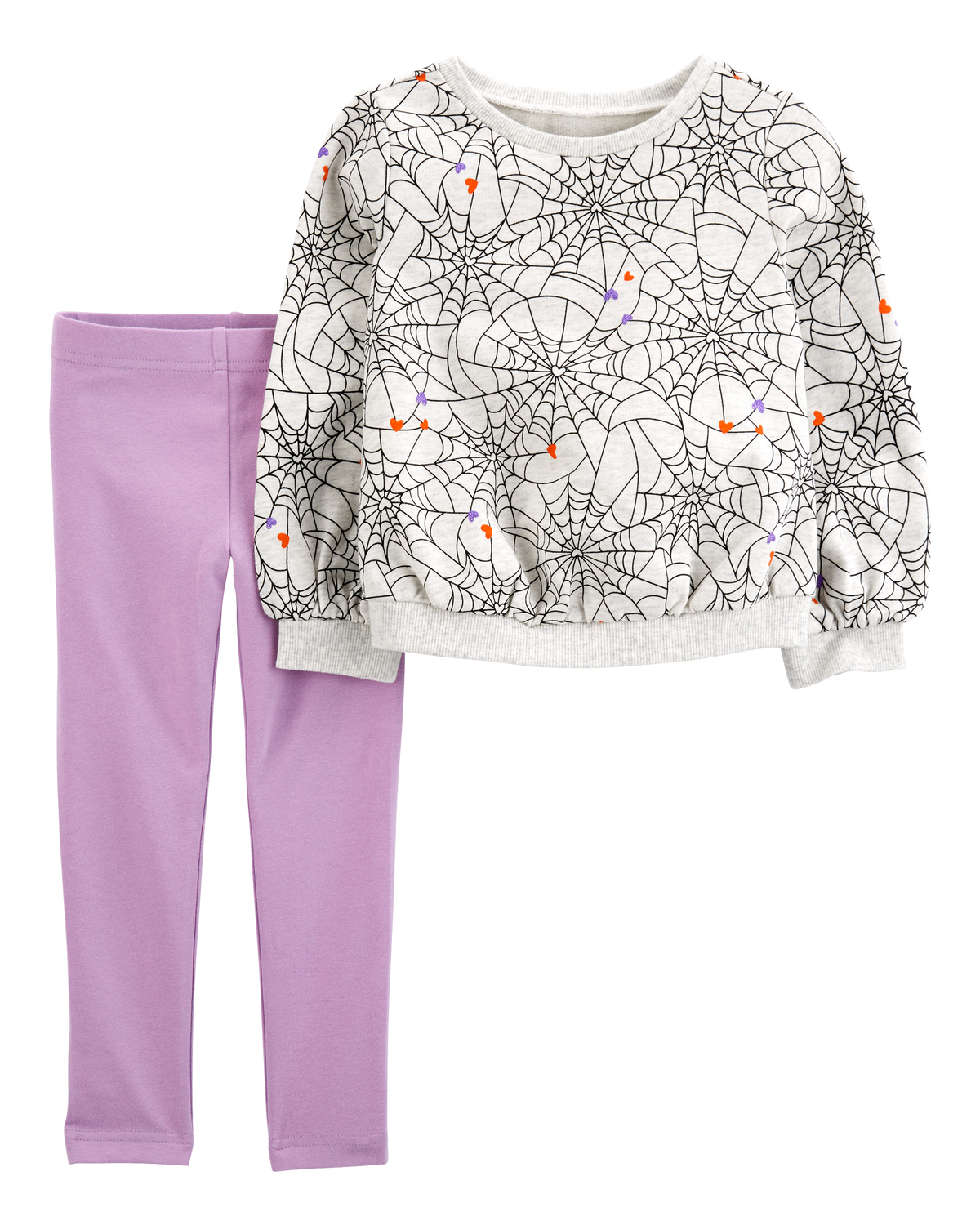 Baby 2-Piece Halloween Spiderweb Top & Legging Set