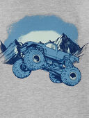 Grey - Kid Monster Truck Graphic Tee, Selected