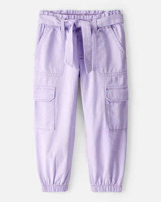 Product image 1 of Toddler Girl Cotton Cargo Joggers - Purple
