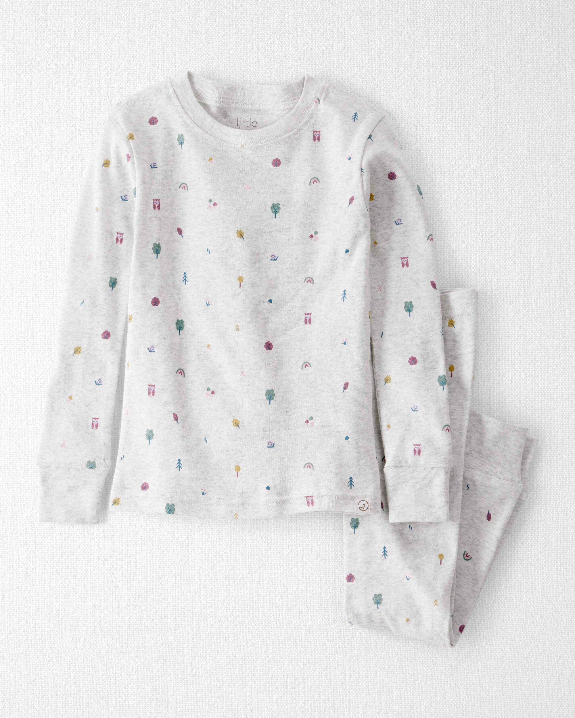 Toddler Organic Cotton Pajamas Nature Icon Print