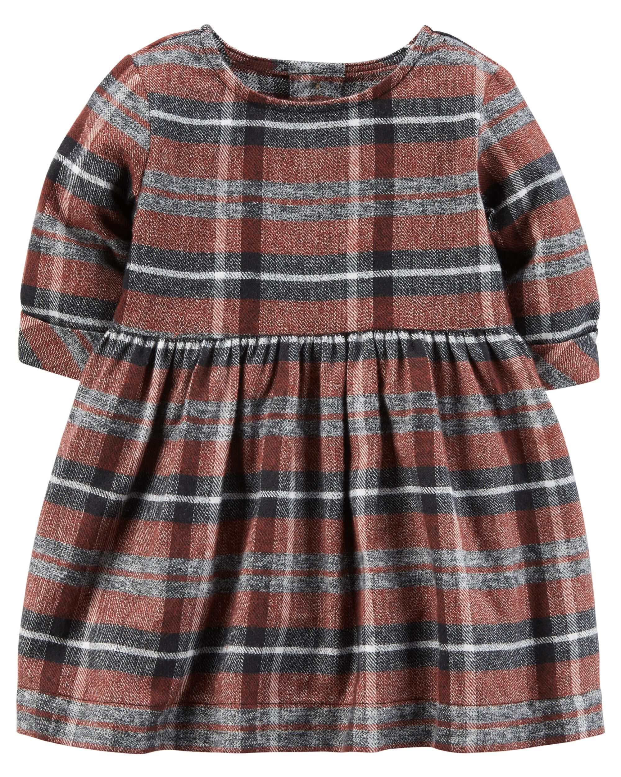 carter's plaid flannel dress
