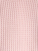 Baby Girl Waffle Knit Hooded Jacket Made with Organic Cotton