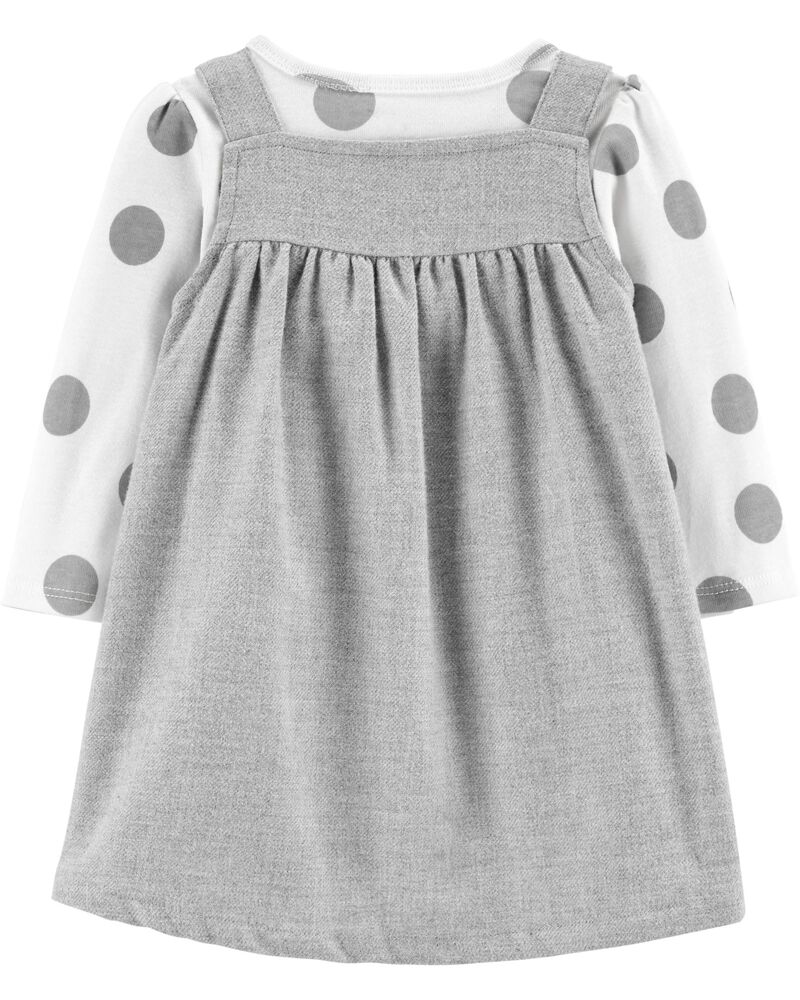 3Piece Polka Dot Bodysuit & Jumper Set