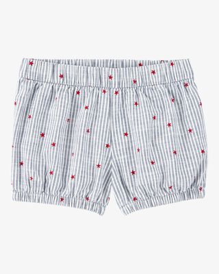 Product image 1 of Toddler Striped Star Print Shorts - Blue