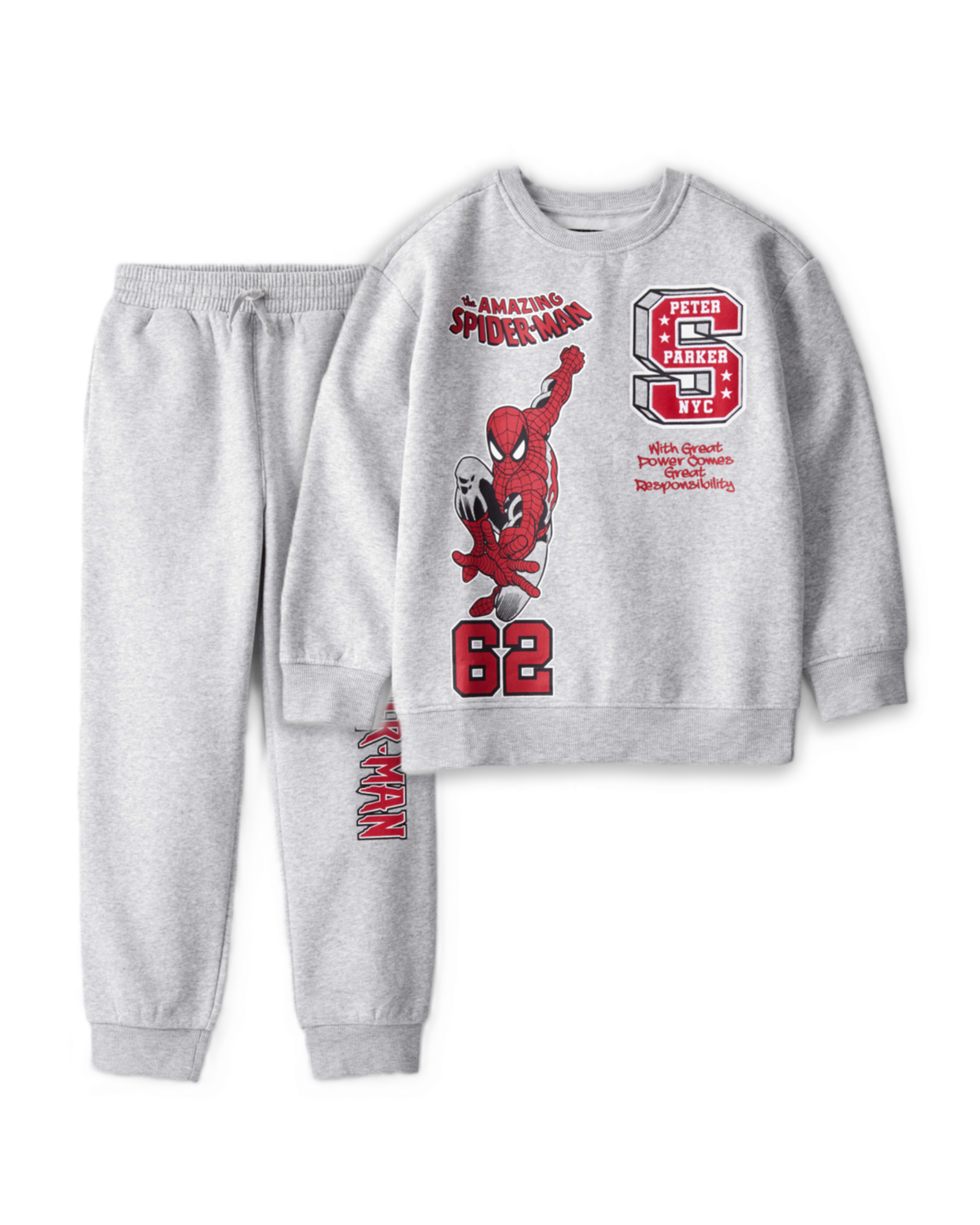 Boys 2-Piece ©Marvel Spider-Man Pullover Sweatshirt & Joggers Set - Grey