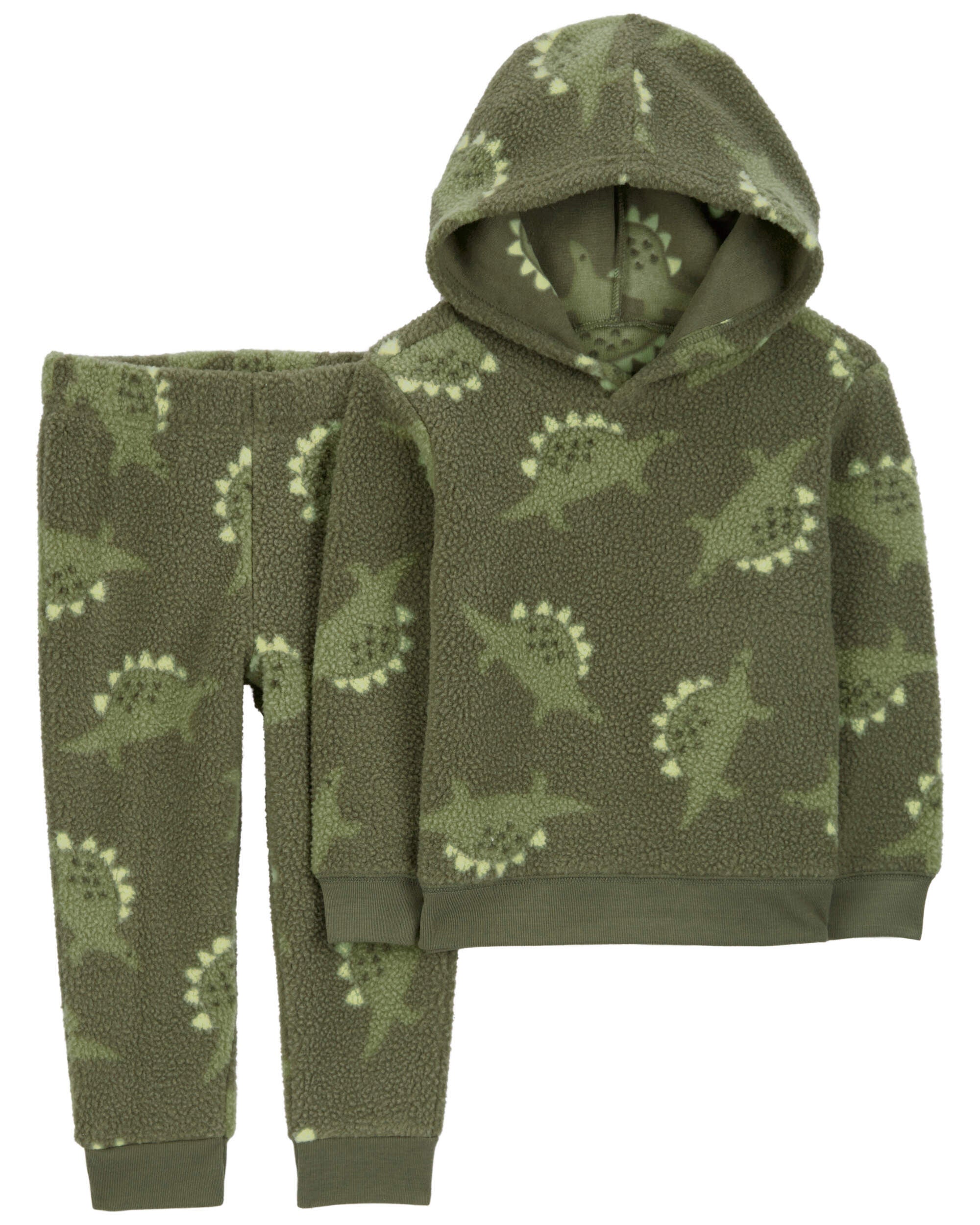 Baby 2 Piece Dinosaur Fleece Hoodie Pant Set Carter s Carter s