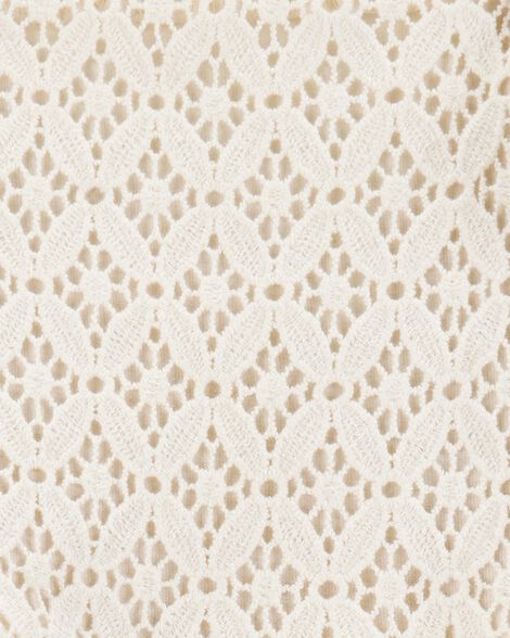 Product image 4 of Toddler Striped Eyelet Tank Dress - Ivory