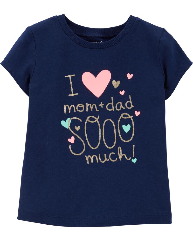 Glitter Mom Dad Jersey Tee Carters Com