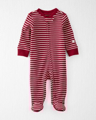 Baby Holiday Red PurelySoft Long-Sleeve Sleep & Play Pajamas - Red