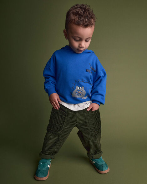 Toddler 'Talking To Myself' Phone Hoodie - Royal Blue