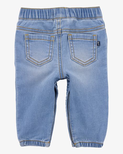  Product image 3 of Baby Pull-On Jeans With Snap Leg Closures - Blue