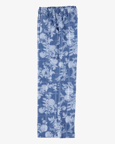 Product image 3 of Kid Floral Print Drawstring Pants - Blue
