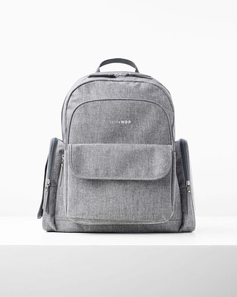 Luna Backpack Diaper Bag - Heather Grey
